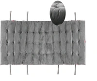  Mom's Moon  Soft Velvet Chair Pad/Chair Cushion for Rocking Chair /Office/ Home in Outdoor and Indoor /Resting on Floor Set of 1 ( 18 x 50 Inch Grey ) - Grey